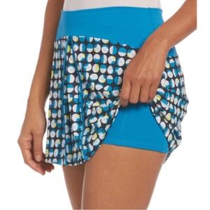Original Penguin Golf Skort NWT Womens Large Blue Cat Print Lined Active Outdoor